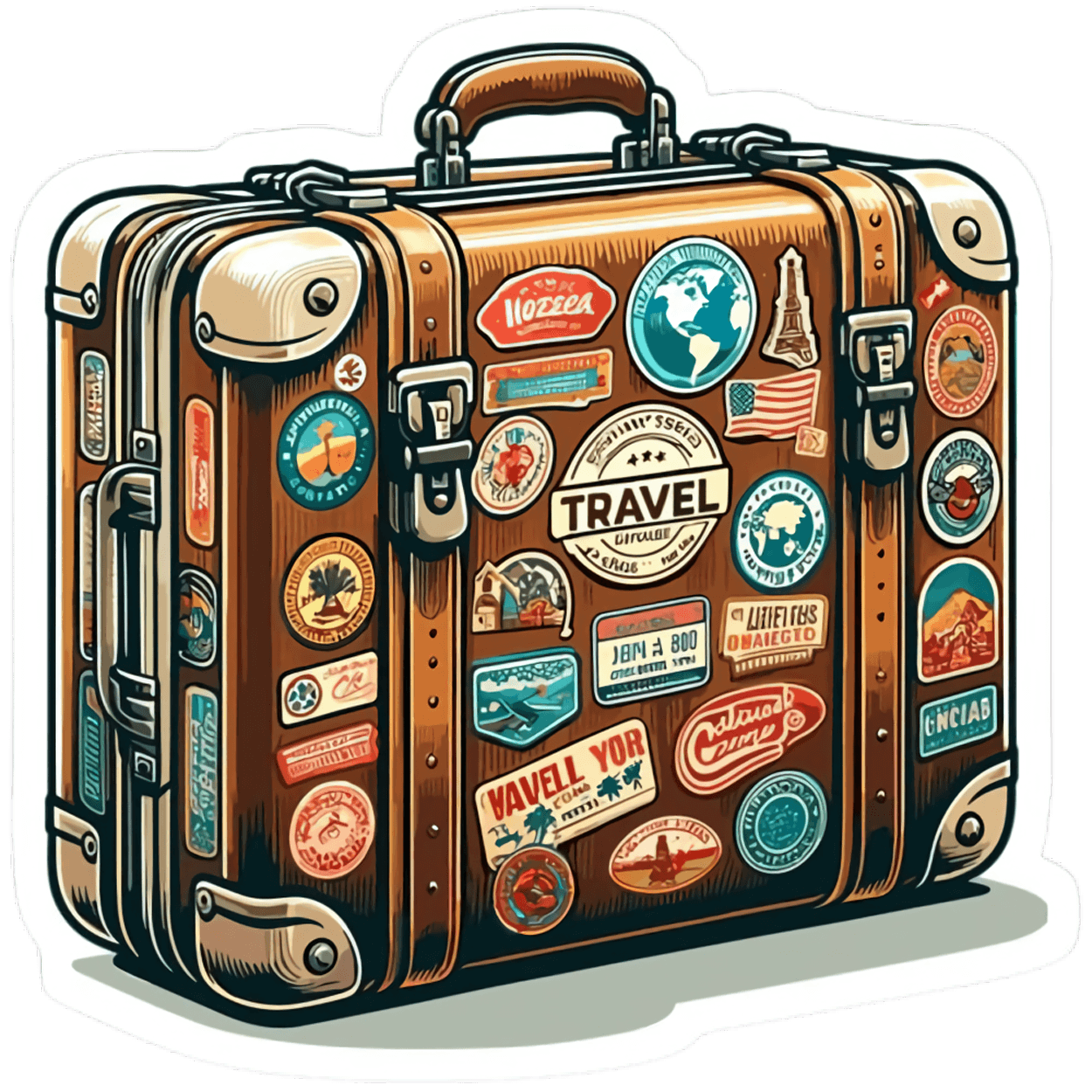 Travel Suitcase Sticker